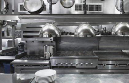Commercial kitchen equipment serviced by Metro Appliance