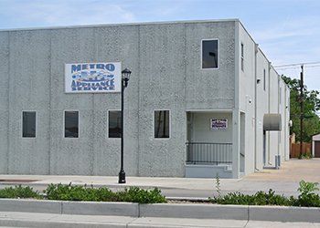 Metro Appliance Service building exterior on South Broadway, Denver